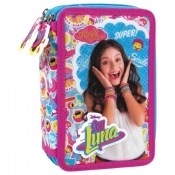 Piórnik z wyposażeniem trójkomorowy Soy Luna 1