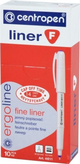 Cienkopis Liner F czerwony (10szt)