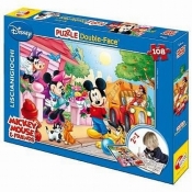 Puzzle dwustronne Mickey Mouse + mazaki (304-37582)
