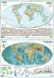 Mapa świata A2 Dwustronna ścienna (10szt) - Opracowanie zbiorowe