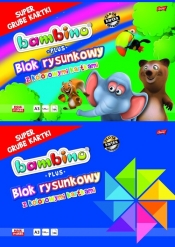 Blok rysunkowy A3 Bambino z kolorowymi kartkami 16 kartek 10 sztuk mix