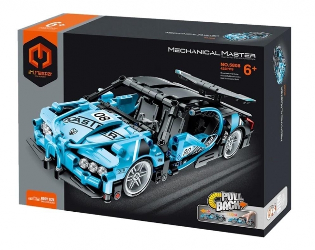 Klocki Auto wyścigowe niebieskie 422el