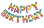 Balon foliowy Godan happy birthday zestaw tęczowych liter 16cal (BZ-AHBT)