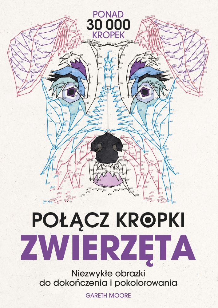 Połącz kropki. Zwierzęta. Niezwykłe obrazki do dokończenia i pokolorowania