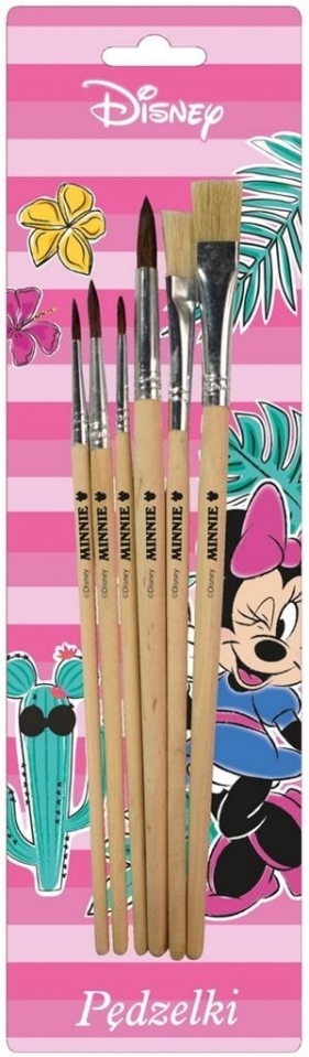 Pędzelki z naturalnego włosia Minnie Mouse 5szt