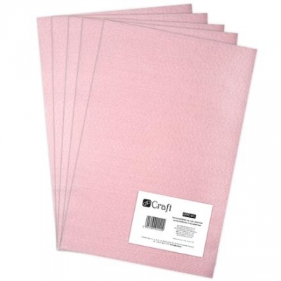 Filc poliestrowy A4, 5 szt. light pink (DPFC-011)