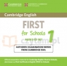 First for Schools 1 Audio CDs (2) Corporate Author Cambridge ESOL