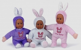 Lalka bobas Little bunny z białego materiału 18 cm