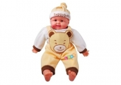 Lalka bobas niemowlę w ubranku 50cm żółty
