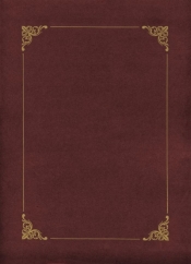 Teczka ofertowa Galeria Papieru ozdobna na dyplom ze złotą ramką bordowa A4 kolor: bordowy 1 kieszeni 210 x 297 (220416)