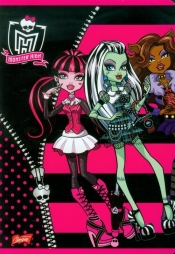 Zeszyt Monster High w trzy linie 16 stron A5 - <br />