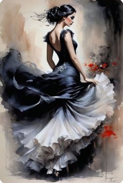 Diamentowa Mozaika Kobieta tancerka flamenco NO-2001720