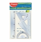 Komplet geometryczny Start Medium - Linijka 20 cm, 2 ekierki, kątomierz (MPD-242820)