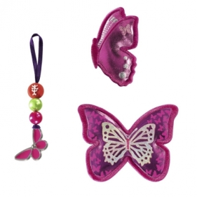 ZESTAW ELEMENTÓW WYMIENNYCH MAGIC MAGS SPACE SHINY BUTTERFLY" DO PLECAKÓW