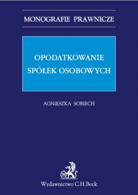 Opodatkowanie spółek osobowych - Agnieszka Sobiech