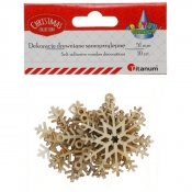Dekoracje drewniane samoprzylepne Płatek śniegu (383604)