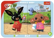 Trefl, Puzzle ramkowe Baby 2w1: Zabawy Binga (80020)