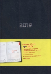 Kalendarz 2019 książkowy A5 dzienny granatowy (KKA5DE)