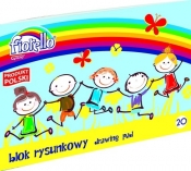 Blok rysunkowy A4 Fiorello 20 kartek 5 sztuk