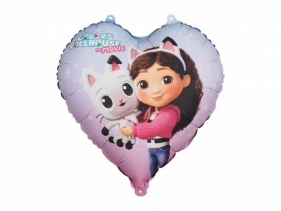 Balon foliowy serce Koci Domek Gabi 35cm