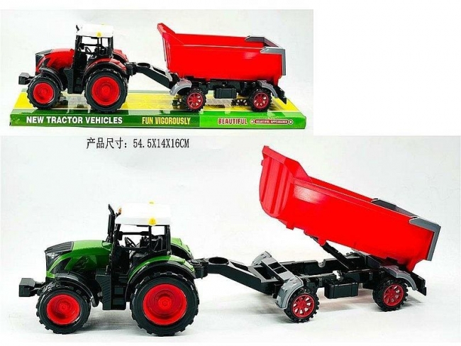 Traktor z przyczepą