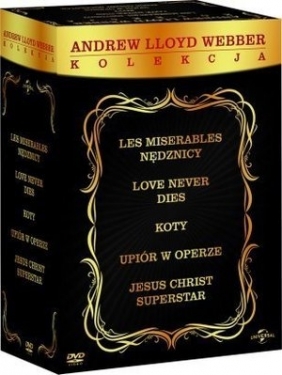 Andrew Lloyd Webber: Les Miserables. Nędznicy / Love Never Dies / Upiór W Operze / Koty / Jesus Christ Super Star (Box 5 DVD)