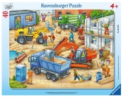 Ravensburger, Puzzle ramkowe 40: Wielkie pojazdy budowlane (6120)