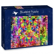 Bluebird Puzzle 1000: Cudowny, kolorowy kot (70220)