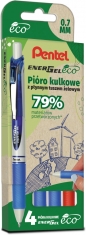 Pentel, Pióro kulkowe EnerGel set EKO 4szt