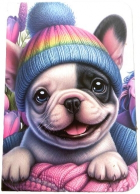 Notatnik ozdobny A7/48K gładki TW Piesek w czapce