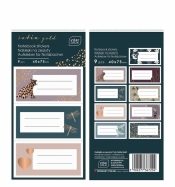 Naklejki na zeszyty Satin Gold 9szt