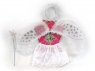 Kostium Adar strój aniołka ze skrzydełkami 40x40cm, spódniczką i aureolą,
