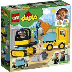 Lego Duplo 10931, Ciężarówka i koparka gąsienicowa