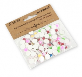 Ruchome oczka samoprzylepne kolorowe 10mm 100szt