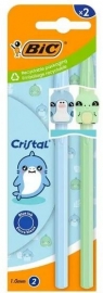 Długopis Cristal Figurine 1mm niebieski 2szt BIC