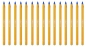 15x Długopis BIC Orange Fine - niebieski
