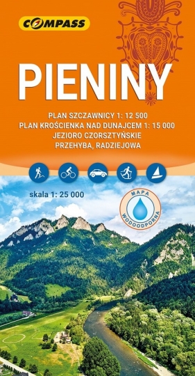 Pieniny mapa laminowana - praca zbiorowa