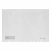 Teczka kopertowa PP A4 na zatrzask przezroczysta