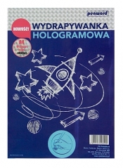 Wydrapywanka hologramowa A4 srebrno-niebieska