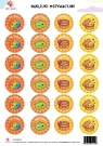 Naklejki motywancyjne squishy, dumpling, pieróg A4