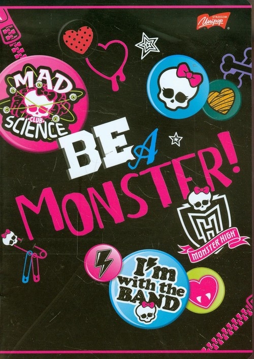 Zeszyt A5 Monster High w kratkę 60 kartek okładka laminowana