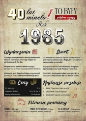 Karnet Urodziny 40