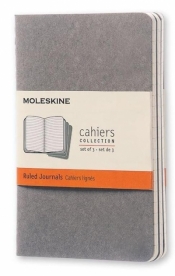 Zestaw 3 zeszytów Cahier Journals 9x14 linia szary