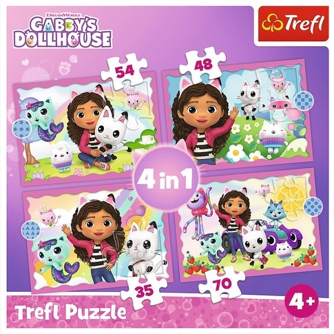 Trefl, Puzzle 54,48,35,70: Przygody Gabi