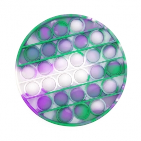 Pop it, Fidget toys, zabawka sensoryczna, antystresowa, gniotek Push Pop Bubble - zielono-biało-fioletowy (1005216)