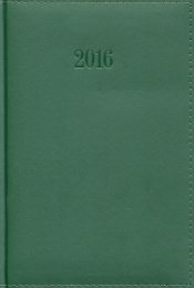 Kalendarz 2016 Książkowy dzienny A5 Lux zielony - <br />