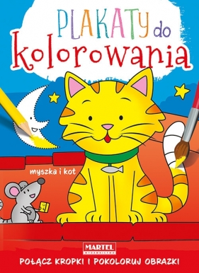 Plakaty do kolorowania - Myszka i kot