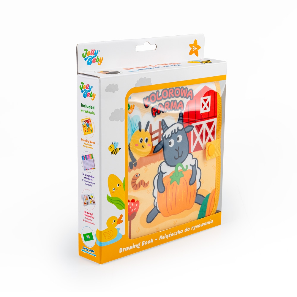 JollyBaby, Kolorowa farma. Książeczka do rysowania (JB 82601)
