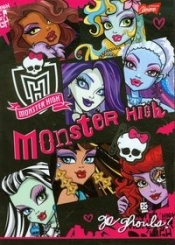 Zeszyt A5 Monster High w trzy linie dwukolorowa 16 stron