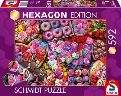 <img src='https://webimage.pl/pics/207/7/d4001504597207.jpg' style='height:440px' /> Puzzle 592 HEXAGON Ulubione smakołyki 114376
